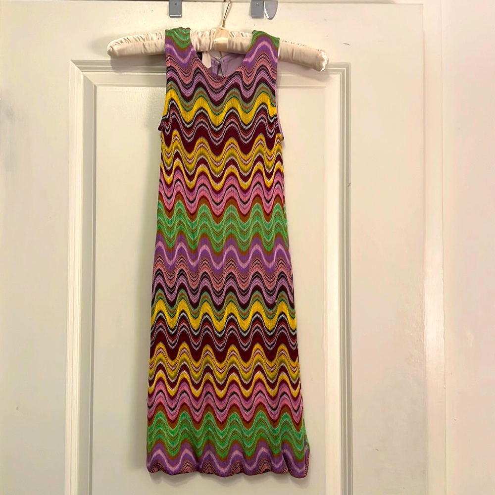 Stella Cove Knit Dress Size 8 - in the style of Missoni - chevron crochet